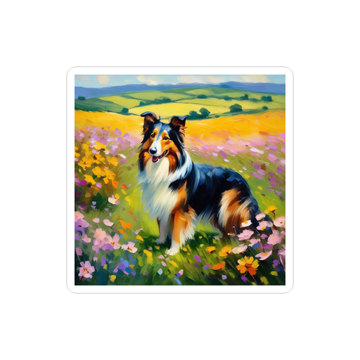 PugMug Custom Collie Sticker