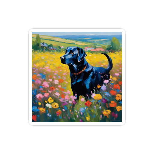 PugMug Custom Black Labrador Retriever Sticker