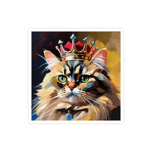 PugMug Custom Tabby Persian Cat Sticker