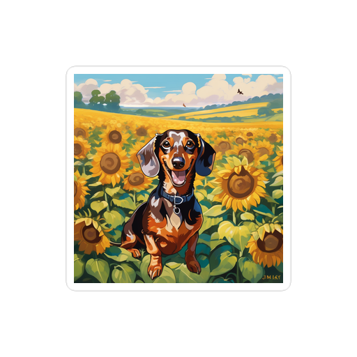 PugMug Custom Tan Dachshund Sticker