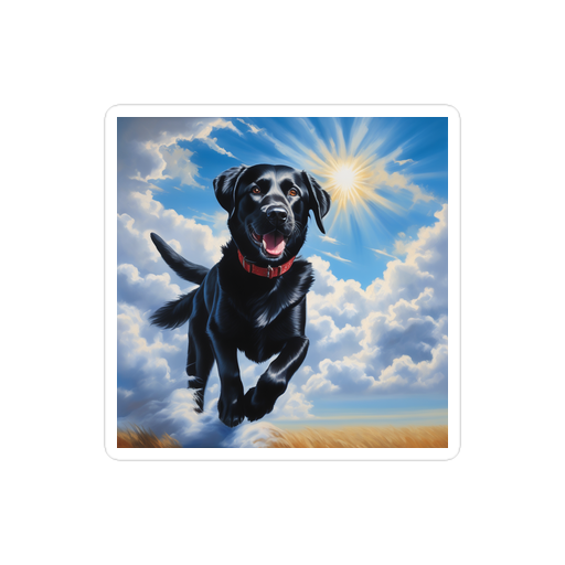 PugMug Custom Black Labrador Retriever Sticker