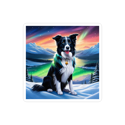 PugMug Custom Border Collie Sticker