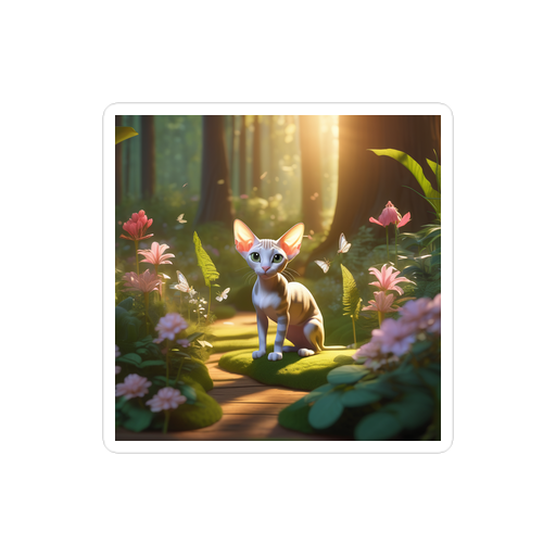 PugMug Custom Tabby Sphynx Cat Sticker