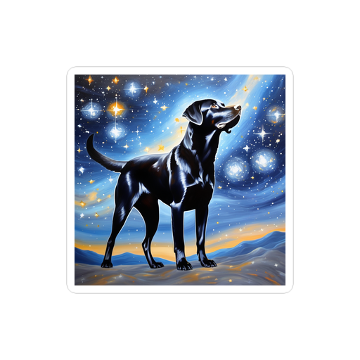 PugMug Custom Black Labrador Retriever Sticker