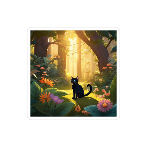 PugMug Custom Black Exotic Cat Sticker