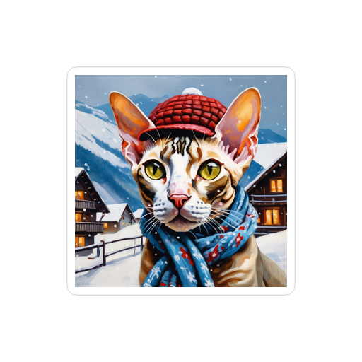 PugMug Custom Tabby Sphynx Cat Sticker