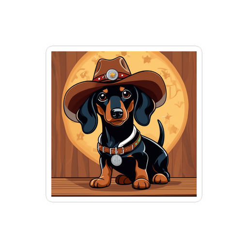 PugMug Custom Black Dachshund Sticker