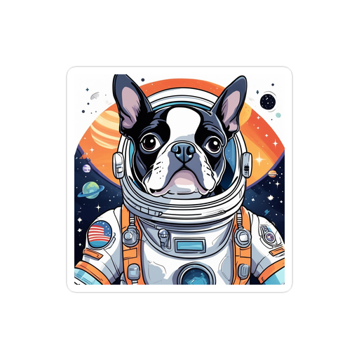 PugMug Custom Boston Terrier Sticker