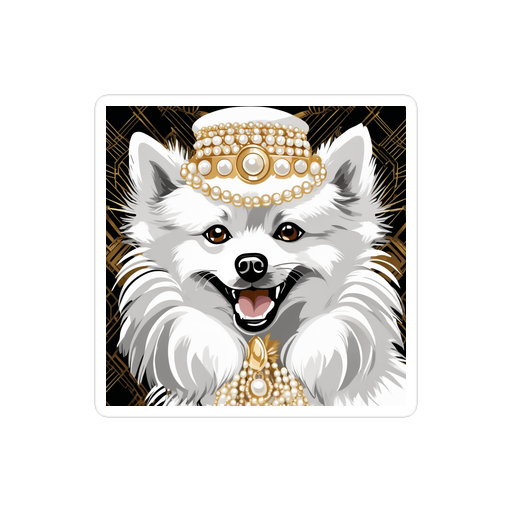 PugMug Custom White Pomeranian Sticker