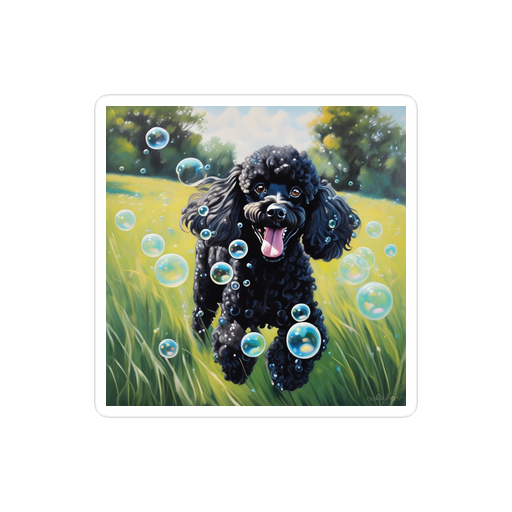 PugMug Custom Black Poodle Sticker