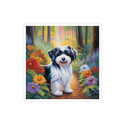 PugMug Custom Black-and-white Havanese Dog Sticker