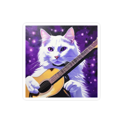 PugMug Custom White Companion Cat Sticker