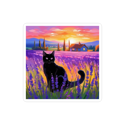 PugMug Custom Black Companion Cat Sticker