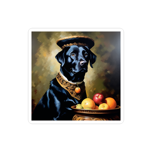 PugMug Custom Black Labrador Retriever Sticker