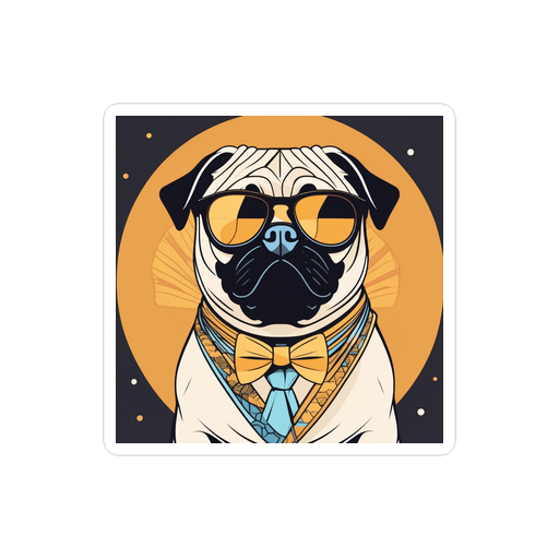 PugMug Custom Pug Sticker