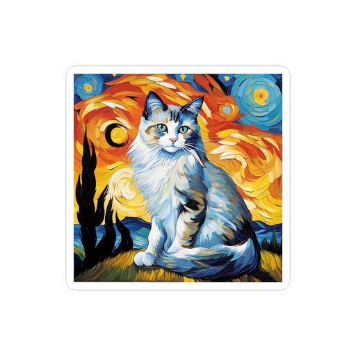 PugMug Custom Tabby Ragdoll Cat Sticker