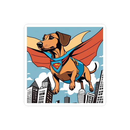 PugMug Custom Tan Dachshund Sticker