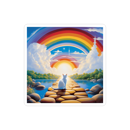 PugMug Custom White Companion Cat Sticker