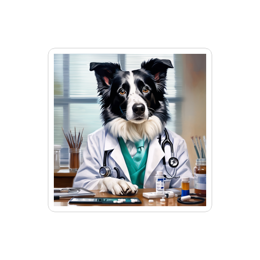 PugMug Custom Border Collie Sticker