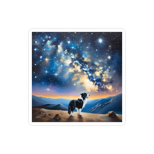 PugMug Custom Border Collie Sticker