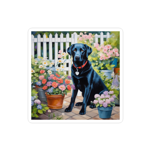 PugMug Custom Black Labrador Retriever Sticker