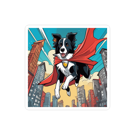 PugMug Custom Border Collie Sticker