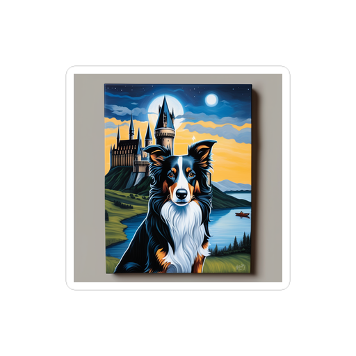 PugMug Custom Border Collie Sticker