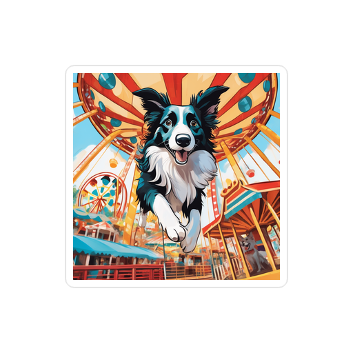 PugMug Custom Border Collie Sticker