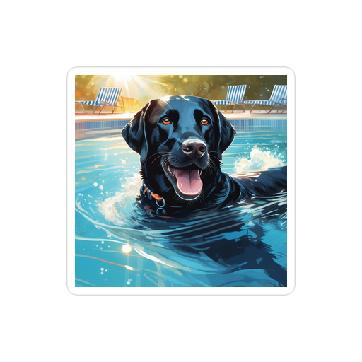 PugMug Custom Black Labrador Retriever Sticker