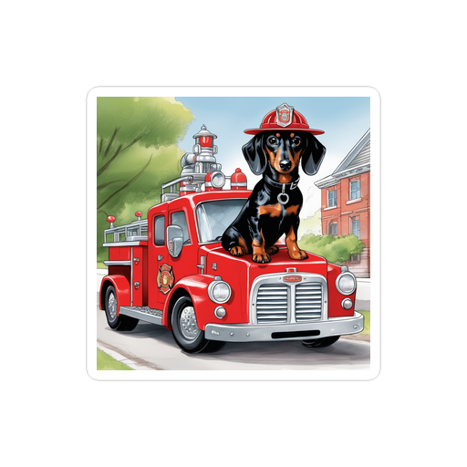 PugMug Custom Black Dachshund Sticker