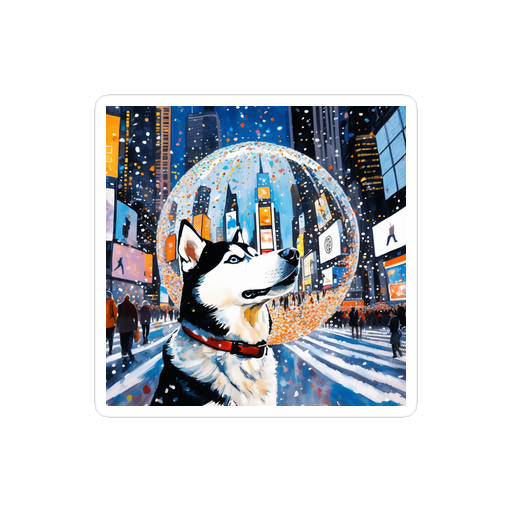 PugMug Custom Siberian Husky Sticker