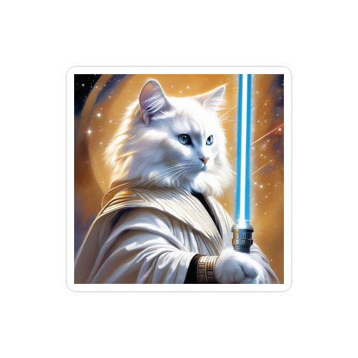 PugMug Custom White Ragdoll Cat Sticker