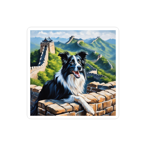 PugMug Custom Border Collie Sticker