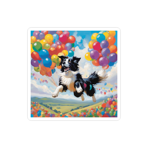 PugMug Custom Border Collie Sticker