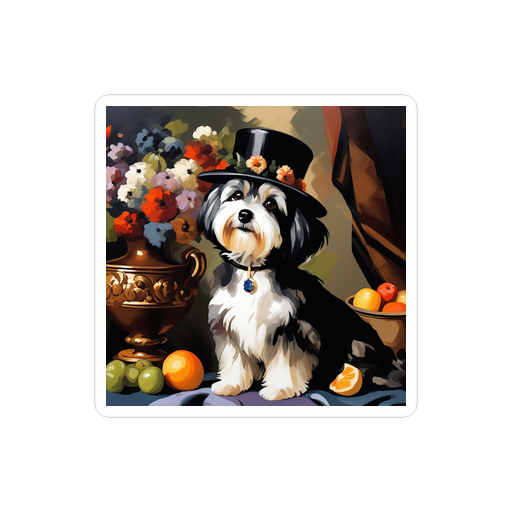 PugMug Custom Black-and-white Havanese Dog Sticker