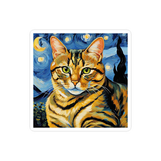 PugMug Custom Tabby Exotic Cat Sticker