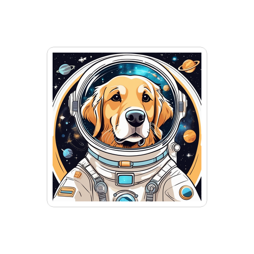PugMug Custom Golden Retriever Sticker