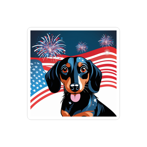 PugMug Custom Black Dachshund Sticker