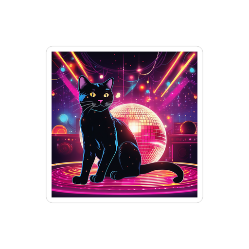 PugMug Custom Black Exotic Cat Sticker