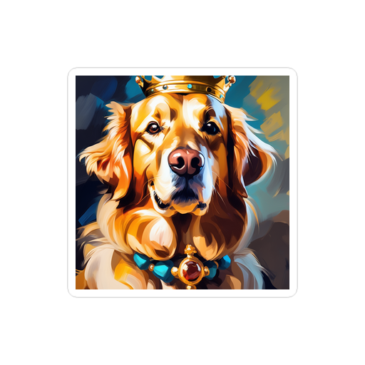 PugMug Custom Golden Retriever Sticker