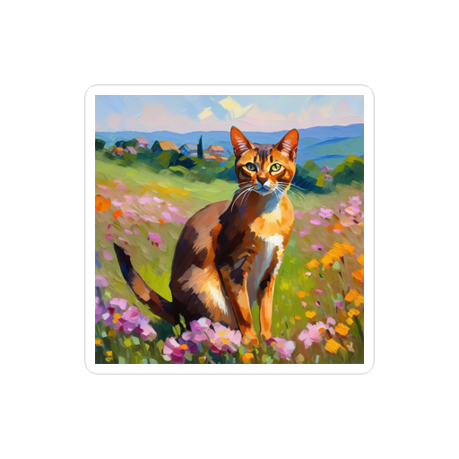 PugMug Custom Tabby Abyssinian Cat Sticker