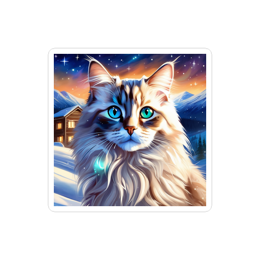 PugMug Custom Tabby Ragdoll Cat Sticker