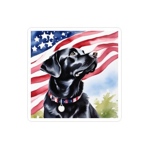 PugMug Custom Black Labrador Retriever Sticker