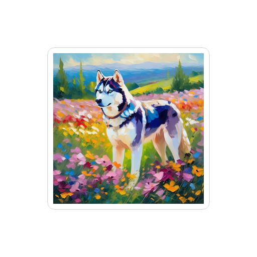 PugMug Custom Siberian Husky Sticker