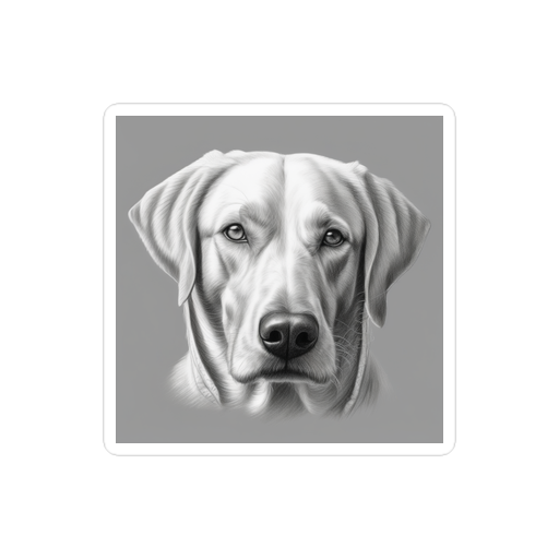 PugMug Custom White Labrador Retriever Sticker