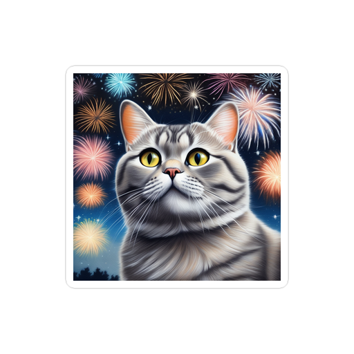 PugMug Custom Tabby British Shorthair Cat Sticker