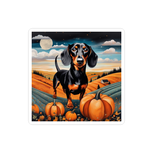 PugMug Custom Black Dachshund Sticker