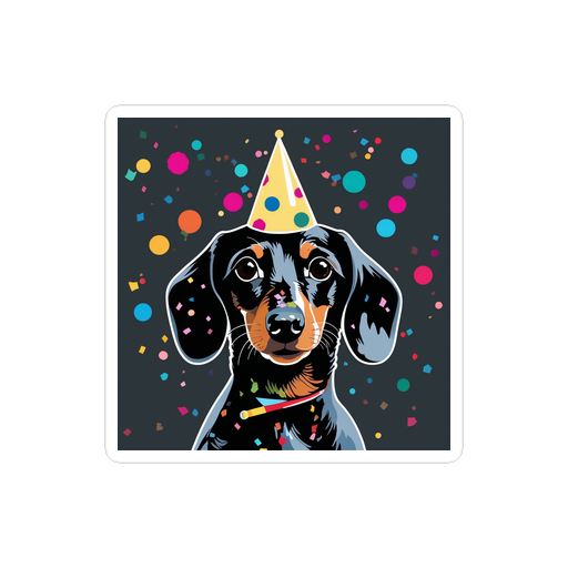 PugMug Custom Black Dachshund Sticker