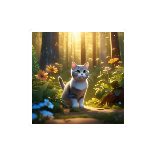 PugMug Custom Tabby British Shorthair Cat Sticker