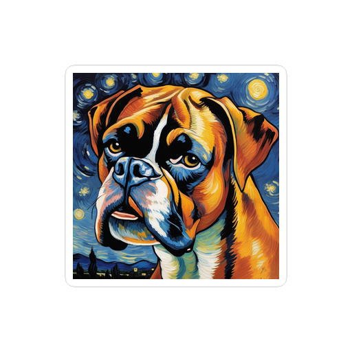 PugMug Custom Boxer Dog Sticker